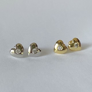 ต่างหูหัวใจ brass+14k Puso earrings