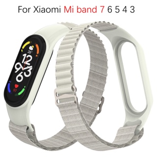 สายนาฬิกาข้อมือไนล่อน แบบเปลี่ยน สําหรับ Xiaomi Mi band 6 7 Strap miband 5 4 3