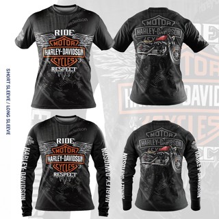 เสื้อยืด MOTORSPORT RIDE | ปลอกแขนยาว ไมโครไฟเบอร์ สําหรับรถจักรยานยนต์ | H.davidson