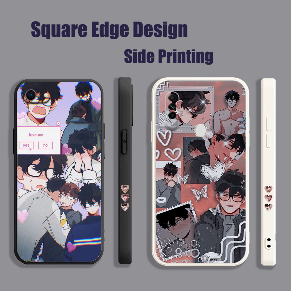 ป้าย Bl BBN08 สําหรับ OPPO A12 A3S A5S A5 A7 A15 A15S A16 A16S A12E เคสโทรศัพท์ขอบสี่เหลี่ยม