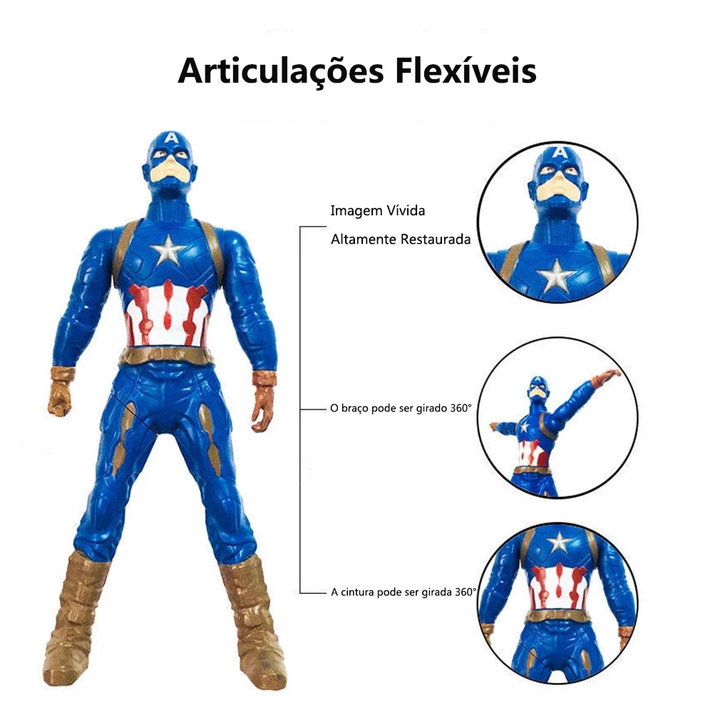 ของเล่น Avengers Spiderman Hulk อุลตร้าแมน ที่กดด้วยมืออย่างสนุกสนาน ฟิกเกอร์แอคชั่นซูเปอร์ฮีโร่หมุนได้ 360° thumbnail 6