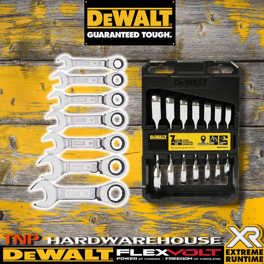 DEWALT DWMT19261-0 ประแจแหวนข้างปากตาย ฟรีได้ #10 #12 #13 #14 #15 #17 #19