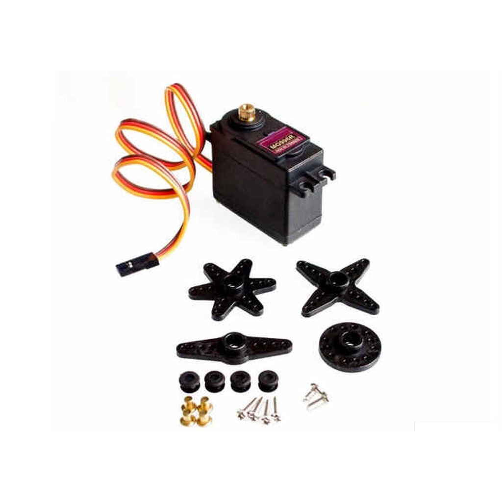 เซอร์โวมอเตอร์ รุ่น MG996R หมุนมาตรฐาน 0-180 องศา เฟืองโลหะ (Servo Motor MG996R Metal Gear High Torq