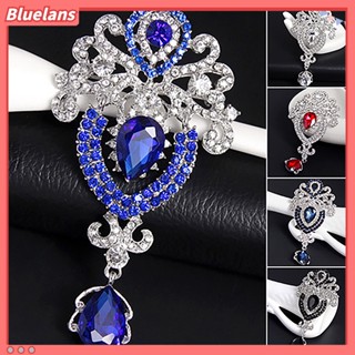 เครื่องประดับเข็มกลัดสตรีมงกุฎ Waterdrop คริสตัล Rhinestone