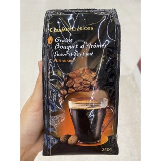 เมล็ดกาแฟคั่ว ตรา คาสิโน ดีไลซ์ 250 G. Pur Arabica ( Casino Brand ) เพอร์ อาราบิก้า