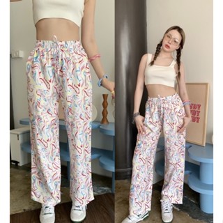 summer pant กางเกงขายาว พิมพ์ลวดลาย ชัดเจน