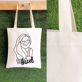 💥กระเป๋าผ้า ถุงผ้า เติมชื่อได้ Name Bags Collection Minimal Girl V.2 💥
