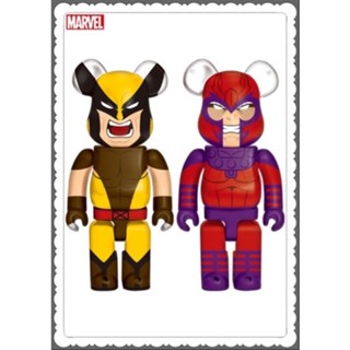 (ของแท้) คู่ Be@rbrick 400% &amp; 400% Marvel X-Men Wolverine &amp; Magneto (Bearbrick)