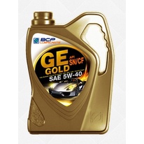 ส่งฟรี รับประกันแท้ มีหน้าร้าน บางจาก GE GOLD 5W40 จีอี โกลด์ น้ำมันเครื่องเบนซินสังเคราะห์แท้