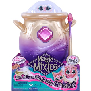 Magic Mixies Magical Misting Cauldron with Interactive 8 inch Pink Plush Toy and 50+ Sounds and Reactions Magic Mixies Magical Misting Cauldron พร้อมของเล่นตุ๊กตา สีชมพู 8 นิ้ว และเสียง 50+ เสียง และปฏิกิริยา