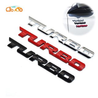 GTIOATO โลโก้รถ TURBO สติกเกอร์โลหะ โลโก้ติดรถยนต์ โลโก้ ตราสัญลักษณ์ สติ๊กเกอร์โลโก้รถ เทอร์โบชาร์จเจอร์ โลโก้ติดรถยนต์สําหรับ Logo โลโก้ ของแต่งรถยนต์ แต่งรถยนต์