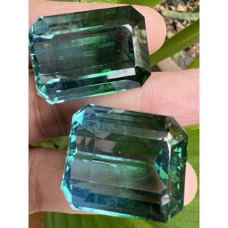 Bi color hydrothermal quartz Green Tourmaline