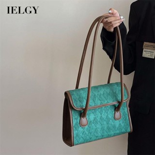 IELGY womens retro korean style diamond fluff hand shoulder bag