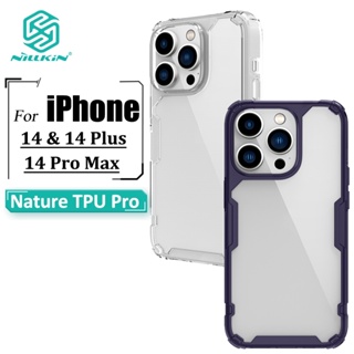 Nillkin เคสใส สําหรับ iPhone 14 Pro Max 14 Plus 14 Pro Nature Pro เคสโทรศัพท์ บางพิเศษ หรูหรา นุ่ม TPU ถุงลมนิรภัย กันกระแทก ฝาหลัง