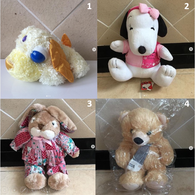 ตุ๊กตา หมา , Snoopy กระต่าย และ หมี อยุธยา ตัวใหญ่ น่ารักมาก สภาพใหม่ ของใหม่ มือ 1 เก็บในห่ออย่างดี