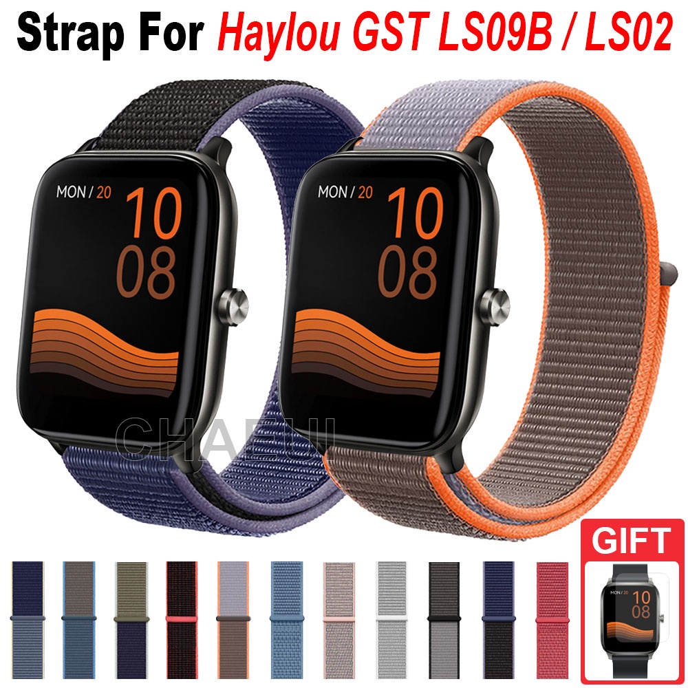 สายรัดไนลอนสําหรับ Haylou GST LS09B / LS02 / Haylou Watch 2 Pro / Honor Choice Haylou Watch