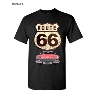 เสื้อยืด พิมพ์ลายการ์ตูน Route 66 The Mother Road สไตล์เรโทร คลาสสิก แฟชั่นสําหรับผู้ชาย และผู้หญิง