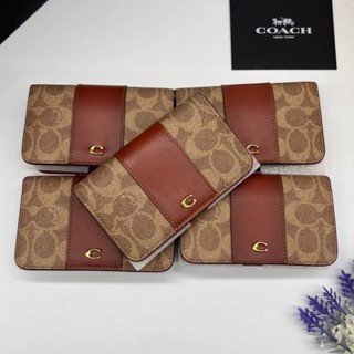 Coach Slim Card Case In Signature Canvas(กปตงานshop)