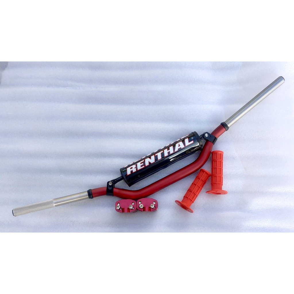แฮนด์บาร์ อย่างดีทรง Renthal Fatbar 997 แฮนด์อ้วน ขนาด 28.6 มิล พร้อมปลอกแฮนด์+ตุ๊กตาแฮนด์พร้อมครบชุด /5/36/40