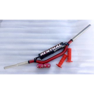 แฮนด์บาร์ อย่างดี ทรง Renthal Fatbar 997 แฮนด์อ้วน ขนาด 28.6 มิล พร้อมปลอกแฮนด์+ตุ๊กตาแฮนด์พร้อมครบชุด