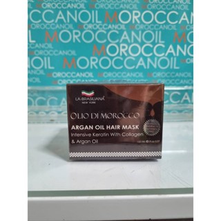 La-brasiliana Olio de moroccan argan oil hair mark with keratin and collagen 150ml มาร์คเข้มข้นชนัดไม่มีซิลิโคน อุด