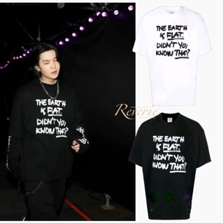 เสื้อยืด ลายศิลปินเกาหลี BTS SUGA THE EARTH IS FLAT Concert มาใน BUSAN YOONGI KPOP BANGTAN STYLE BT21 ARMY