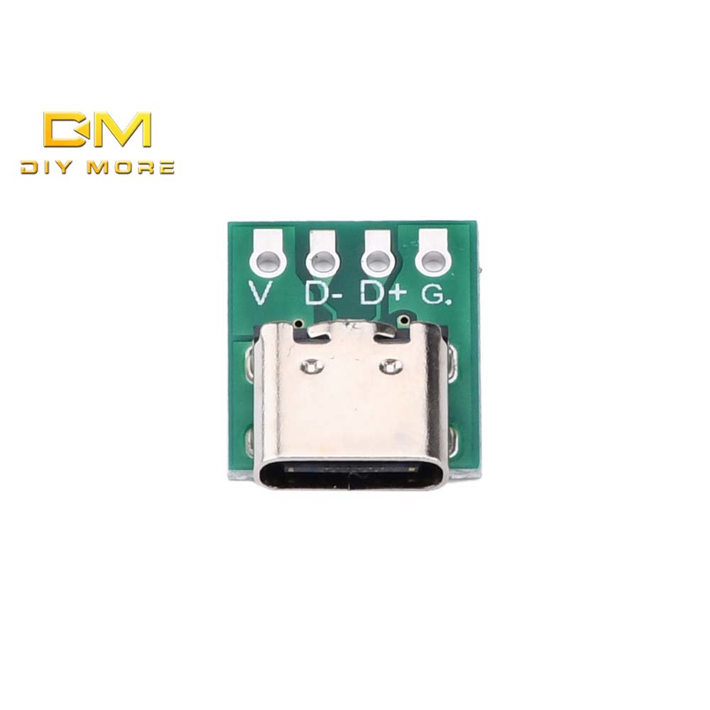 Diymore TYPE-C ซ็อกเก็ตตัวเมีย ทดสอบ บอร์ด สองด้าน ไปข้างหน้า และย้อนกลับ ปลั๊ก USB3.1 16P ถึง 2.54 - รูปที่ 4