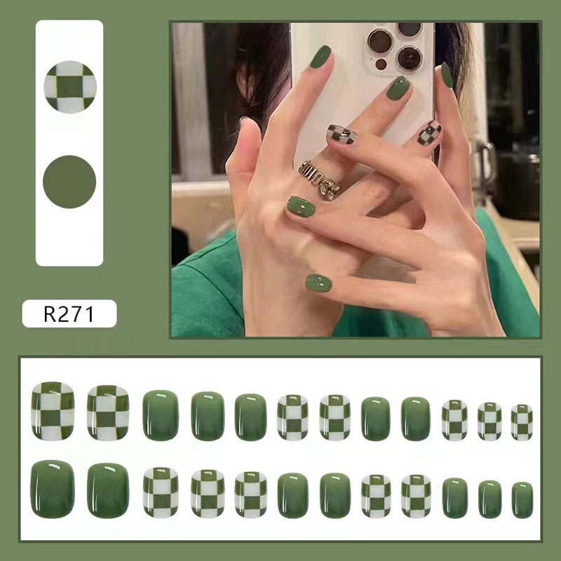 เล็บปลอม  ฟรีสติกเกอร์กาว เล็บเจล สไตล์โมเดิร์นใช้งานง่าย（524） - รูปที่ 3