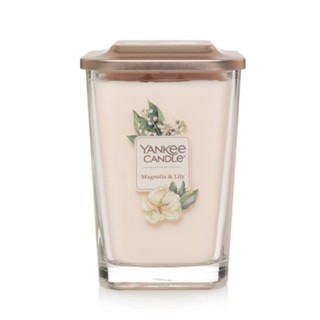 Well Living Large Square Candle Magnolia/Lily