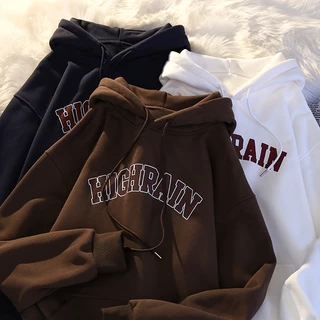 พร้อมส่ง เสื้อกันหนาว มีฮู้ด โอเวอร์ไซซ์ ลาย Lelaki สไตล์เกาหลี พลัสไซซ์ S-3XL สําหรับผู้หญิง
