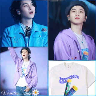 เสื้อยืด พิมพ์ลาย Kaos "JQUESMUS" SUGA BTS MIN YOONGI YTC CONCERT Yet to Come in Busan Korean KPop แฟชั่นสไตล์เกาหลี