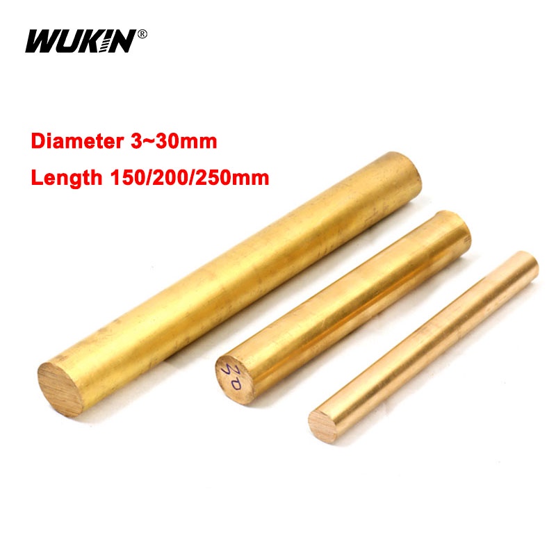 แท่งทองเหลือง ทรงกลม เส้นผ่าศูนย์กลาง 3~30 มม. สําหรับด้ามจับมีด DIY