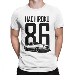 เสื้อทหาร เริ่มต้นเสื้อยืด D ผู้ชาย AE86 Hachiroku รถออกแบบที่ไม่ซ้ํากันอะนิเมะ Tshirt Fujiwara เต้าหู้เสื้อผ้าแปลกใหม่เ