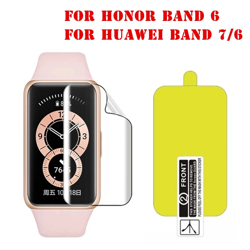 ฟิล์มไฮโดรเจล TPU นิ่ม กันรอยหน้าจอ สําหรับสมาร์ทวอทช์ Huawei band 6 7 Honor band 6 Huawei band 8 2 ชิ้น