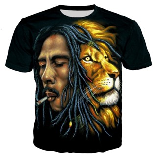 ขายดี เสื้อยืดลําลอง แขนสั้น พิมพ์ลาย Rapper Bob Marley 3D สไตล์ฮาราจูกุ สตรีท แฟชั่นใหม่ สําหรับผู้ชาย ผู้หญิง