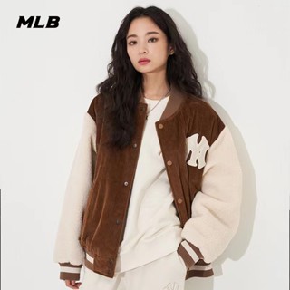 Mlb100% ของแท้ เสื้อแจ็กเก็ตเบสบอล กันลม ให้ความอบอุ่น แฟชั่นฤดูหนาว สําหรับผู้ชาย และผู้หญิง