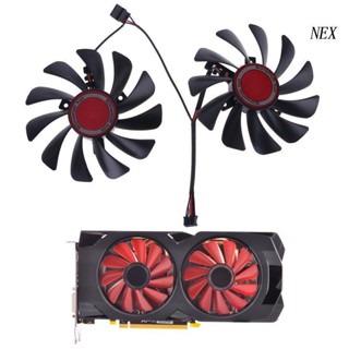 Nex พัดลมระบายความร้อนการ์ดจอ 95 มม. FDC10U12S9-C CF1010U12S แบบเปลี่ยน สําหรับ XFX Radeon RX580 RX590 2 ชิ้น