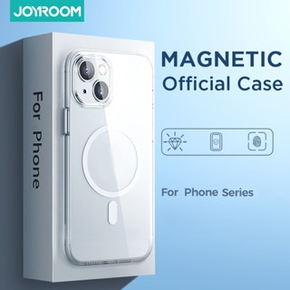 Joyroom เคสแม่เหล็กไร้สาย แบบใส สําหรับ iP14 13 12 Pro Max iP 13 Pro Max