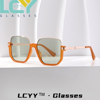 Lcyy oversized frame anti -blue light retro glasses INS half -frame square sunglasses female street shooting sunglasses/72217