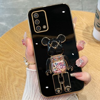 เคส OPPO A95 A74 A54 A55 A16 A92 A52 A53 A31 A91 เคสโทรศัพท์ซิลิโคน แบบนิ่ม พร้อมตัวยึด แบบพับได้