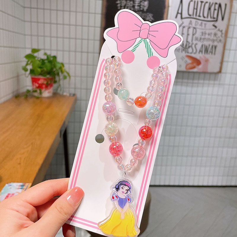 MOCMOC_SHOP | A49 PRINCESS CHARACTER LIGHT PEARL NECKLACE BRACELET SET