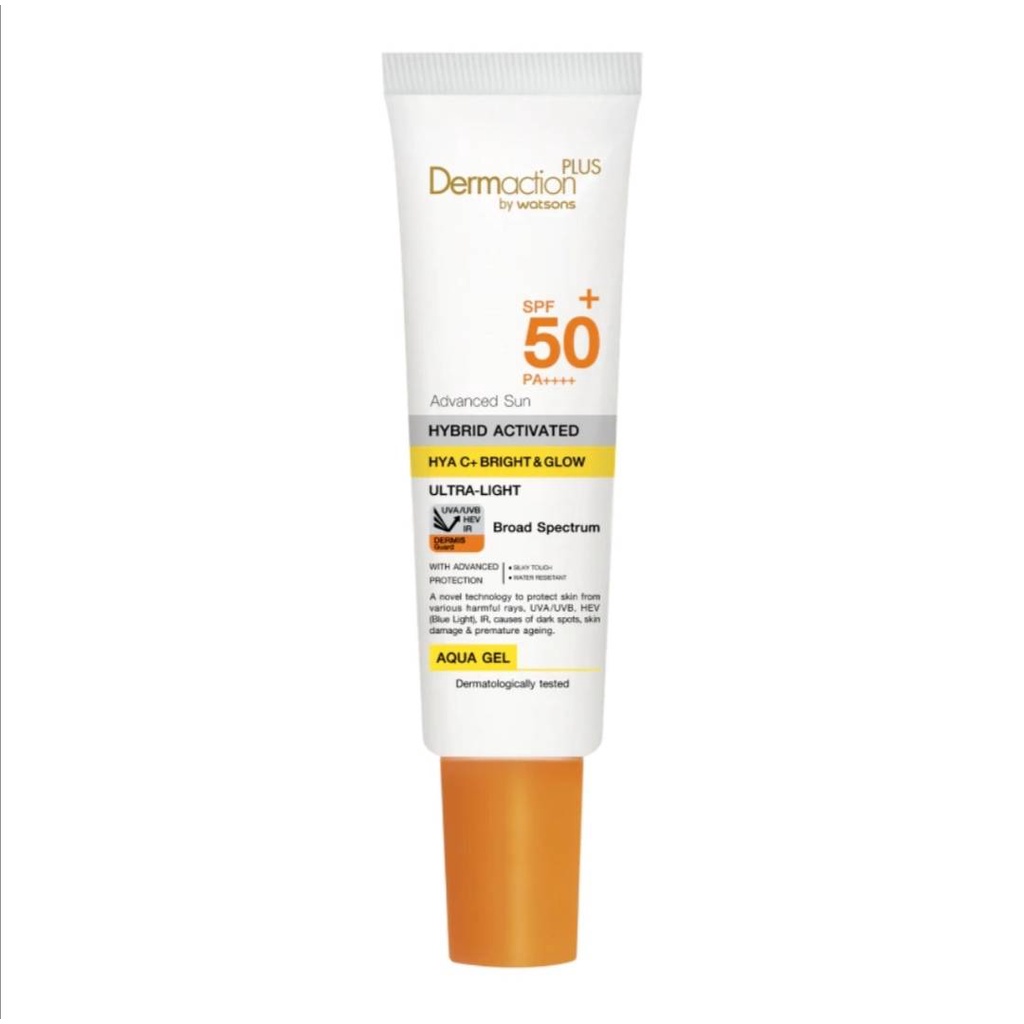 DERMACTION PLUS BY WATSONS เดอมาแอคชันพลัสบายวัตสัน แอดวานซ์ ซัน ไฮบริด ไฮยา ซี พลัส อะควา เจล SPF50+ PA++++ 2