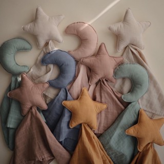 ผ้าห่ม Moon&amp;Star Lovey Blanket ผลิตจาก Organic Cotton 100% ผ้านุ่มน่าสัมผัส