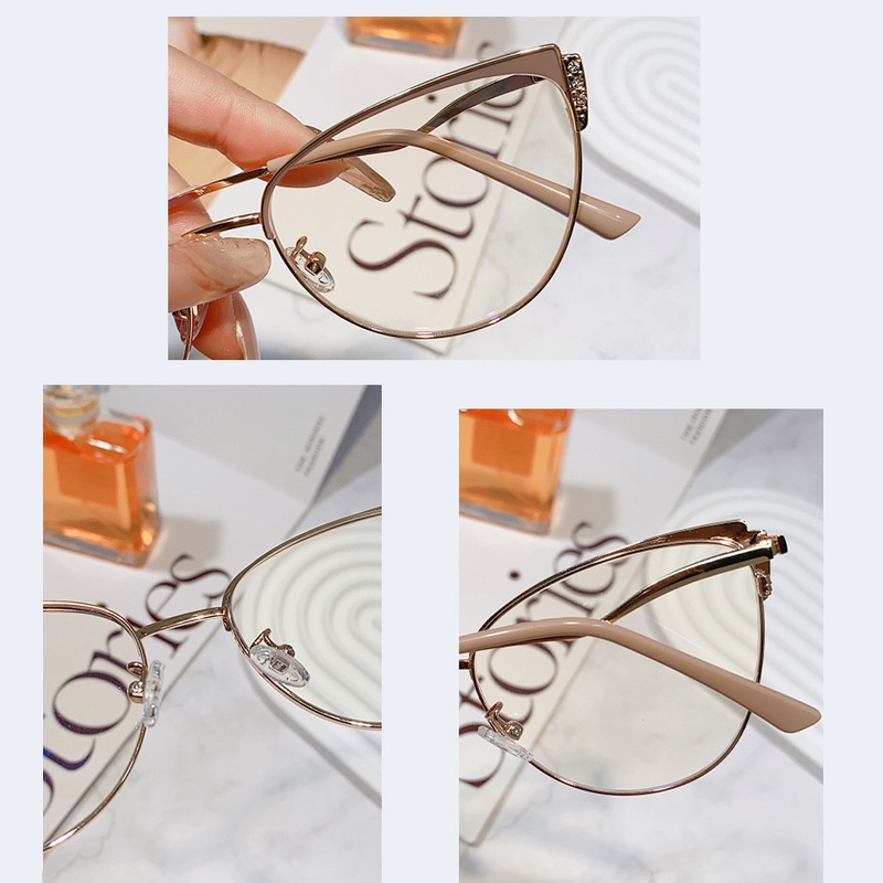 แว่นสายตาสั้น แคทอาย ผู้หญิง ออกแดดเปลี่ยนสี ตัดแว่นสายตา 0° ถึง -600° กรอบแว่น กันแสง เลนส์ออโต้ ออกแดดเปลี่ยนสีใน5วิ กันUV99%