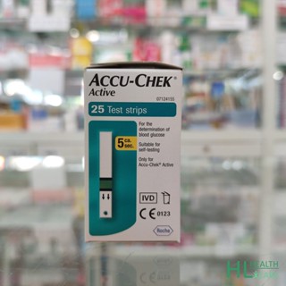 AACU-CHEK Active 25 Test strips แผ่นวัดระดับน้ำตาลในเลือด แผ่นตรวจระดับน้ำตาล แผ่นตรวจเบาหวาน