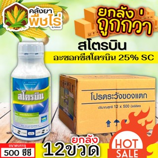 🌽 💥💥 สินค้ายกลัง 💥💥 สโตรบิน (อะซ็อกซีสโตรบิน) 1ลัง500ซีซี*12ขวด ป้องกันเชื้อรากาบใบแห้ง แอนแทรคโนส