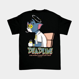 K เสื้อยืด พิมพ์ลาย DEADLINE TOM CAT