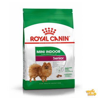 royal canin mini indoor senior ขนาด 1.5 กิโลกรัม อาหารเม็ดสำหรับสุนัขสูงอายุพันธุ์เล็ก เลี้ยงในบ้าน