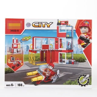 ProudNada Toys ของเล่นเด็กชุดตัวต่อเลโก้ดับเพลิง CITY 2in1 160 PCS 3022-5