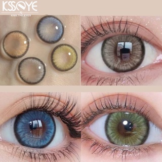 (COD) คอนแทคเลนส์สายตาสั้น สีฟ้า สีม่วง 14.5 มม. 2 ชิ้น ต่อคู่